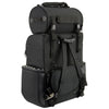Milwaukee Leather SH605S black studded textile and PVC touring sissy bar motorcycle bag with two-piece design.