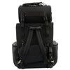 Milwaukee Leather SH605S large black studded textile and PVC motorcycle touring sissy bar bag with multiple compartments.