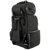 Milwaukee Leather SH605S large black studded textile and PVC touring sissy bar motorcycle bag with two compartments.