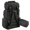 Milwaukee Leather SH605S black studded textile and PVC touring sissy bar motorcycle bag with two-piece design and sturdy construction.