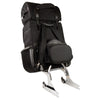 Milwaukee Leather SH605S black studded textile and PVC two-piece touring sissy bar motorcycle bag with metal studs.
