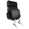 Milwaukee Leather SH606 large black textile motorcycle sissy bar bag with briefcase pockets, designed for biker bags and storage.