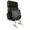 Milwaukee Leather SH606 Large Black Textile 2-Piece Motorcycle Sissy Bar Bag with Briefcase Pockets
