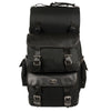 Milwaukee Leather SH606 large black textile motorcycle sissy bar bag with briefcase pockets and two-piece design for bikers.