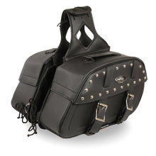 Milwaukee Leather SH61101ZB Black Zip-Off PVC Studded Throw Over Rounded Saddlebags