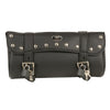 Milwaukee Leather SH615S Black PVC large studded tool bag with key locks, designed for professional use and durability.