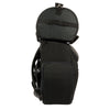 Milwaukee Leather SH617 large black nylon two-piece sissy bar motorcycle bag with map pocket, designed for bikers.