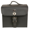 Milwaukee Leather SH618 medium black PVC motorcycle sissy bar bag with adjustable straps and reflective accents for bikers.