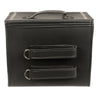 Milwaukee Leather SH618S black studded PVC motorcycle sissy bar bag with straps and metal studs for biker bike storage.