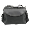 Milwaukee Leather SH630 black textile motorcycle sissy bar duffle bag with straps and handles, designed for biker bags.