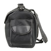Milwaukee Leather SH630 black textile motorcycle sissy bar duffle bag with straps and buckles, designed for bikers.