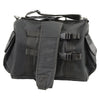 Milwaukee Leather SH630 black textile motorcycle sissy bar duffle bag with straps and zippers, designed for biker bags.