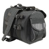 Milwaukee Leather SH630 black textile motorcycle sissy bar duffle bag with straps and zippers for biker bags.
