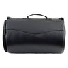 Milwaukee Leather SH631 black PVC motorcycle sissy bar duffle bag with straps and zippers, designed for biker bags.