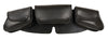 Milwaukee Leather SH67104 black triple pocket PVC travel windshield bag attached to motorcycle, showing clip and thigh-mounted design.