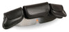 Milwaukee Leather SH67104 black triple pocket PVC travel windshield bag with clip and thigh straps, designed for motorcycle riding.