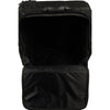 Milwaukee Leather SH680 black textile motorcycle sissy bar travel bag mounted on bike for rider storage.