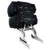 Milwaukee Leather SH681 black textile motorcycle sissy bar bag with medium size and ultra touring design for bikers.