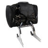 Milwaukee Leather SH684 black textile motorcycle sissy bar bag with reflective piping, designed for biker bags and motorcycle storage