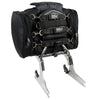 Milwaukee Leather SH684 black textile motorcycle sissy bar bag with reflective piping, designed for biker bags and motorcycle touring.
