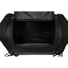 Milwaukee Leather SH684 black textile motorcycle sissy bar bag with reflective piping, designed for biker bags and motorcycle travel.