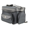 Milwaukee Leather SH685 black motorcycle sissy bar bag with textile construction, designed as a durable biker bag for motorcycle riders.