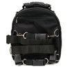Milwaukee Leather SH687 black textile motorcycle helmet backpack and sissy bar bag for bikers, with adjustable straps and durable design.
