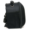 Milwaukee Leather SH687 black textile motorcycle helmet backpack and sissy bar bag for bikers, with adjustable straps and compact design.