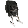 Milwaukee Leather SH688 large black motorcycle sissy bar bag with retractable nylon design and luggage handle for bikers.