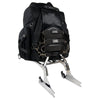 Milwaukee Leather SH689 large black waterproof textile motorcycle sissy bar bag for touring bikes, with secure straps and spacious storage.