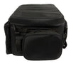 Milwaukee Leather SH695 large black textile motorcycle sissy bar rack bag with squared design for biker gear storage.