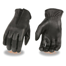 Milwaukee Leather SH728 Women's Black Thermal Lined Leather Gloves with Zipper Closure