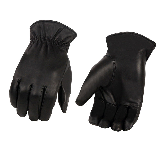 Milwaukee Leather men's black thermal lined gloves with cinch wrist, designed for warmth and comfort.