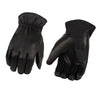 Milwaukee Leather SH734 Men's Black Leather Thermal Lined Gloves with Cinch Wrist