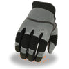 Milwaukee Leather SH791 Men's Black with Grey Mesh and Leather Racing Gloves