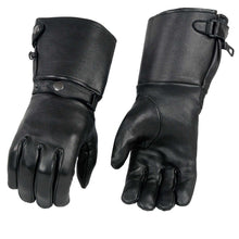 Milwaukee Leather Men's Gauntlet Motorcycle Hand Gloves- Deerskin Long Cuff with Snap Closure Thermal Lined-SH857