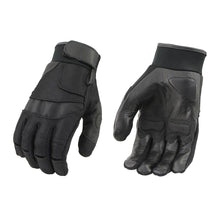 Milwaukee Leather SH879 Men's Black Mesh and Leather Racing Gloves