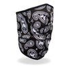 Hot Leathers paisley skull face wrap neck warmer with skull and paisley design, suitable for face, neck, and safety use.