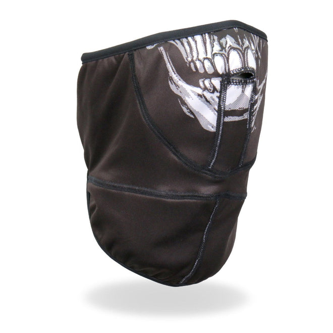 Hot Leathers Skull Face Wrap Neck Warmer for face and neck protection, featuring a bold skull design on soft fabric.