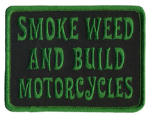 PATCH SMOKE WEED BUILD MOTOR-PPL9771 : 4"X3" - HighwayLeather