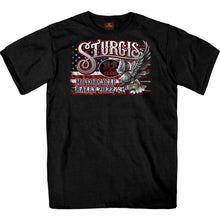 2022 Sturgis Motorcycle Rally SPB1017 Menâ€™s Freedom Ride Black T Shirt