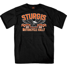 2022 Sturgis Motorcycle Rally SPB1021 Menâ€™s Main Street Photo Black T Shirt