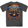 Hot Leathers SPB1068 Menâ€™s Charcoal 2023 Sturgis # 1 Design America T-Shirt