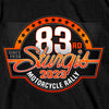 Hot Leathers SPB1090 Menâ€™s Black 2023 Sturgis Rally Logo Double Sided T-Shirt