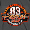 Hot Leathers SPB1091 Menâ€™s Charcoal 2023 Sturgis Rally Logo Double Sided T-Shirt