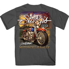 Hot Leathers SPB1095 Menâ€™s Charcoal 2023 Sturgis Rushmore T-Shirt