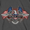 Hot Leathers SPB1105 Menâ€™s 2023 Sturgis Vintage Patriot Charcoal T-Shirt