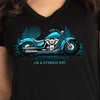 Black Hot Leathers Women's Sturgis Gal T-Shirt featuring 2023 Sturgis event design and graphics, casual and stylish for motorcycle events.