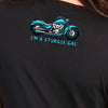 Black Women's Sturgis Gal T-Shirt by Hot Leathers featuring Sturgis 2023 event design and graphic artwork.
