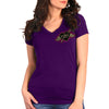 Hot Leathers SPL1849 Women's Purple 2023 Sturgis Rose Wings Short Sleeve T-Shirt